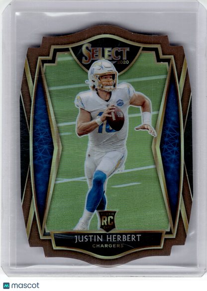 2021 Panini Select Prizm Premier Level—J. Herbert #144 Blue Die-Cut RC 074/355