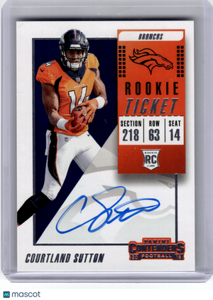2018 Panini Contenders Football Rookie Ticket Football—Courtland Sutton #115 RC