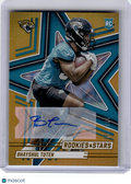 2025 Panini Rookies & Stars Football—Bhayshul Tuten #109 Gold RC—Very Good