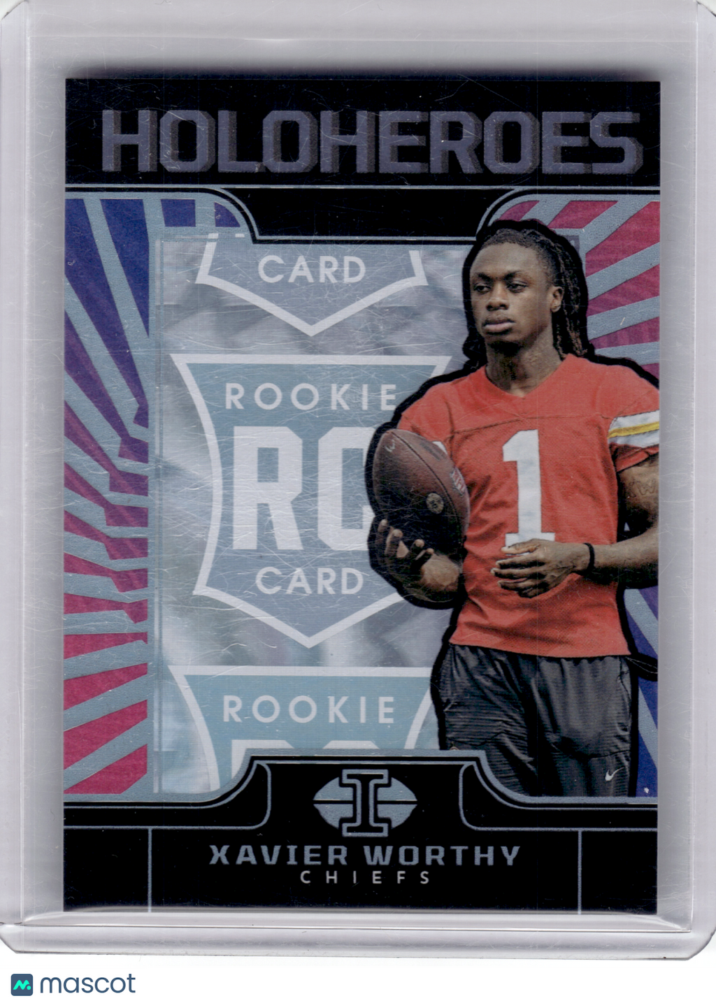 2024 Panini Illusions HoloHeroes Football—Xavier Worthy #15 Holo —Very Good