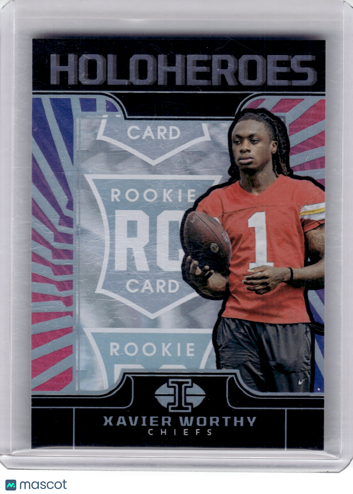 2024 Panini Illusions HoloHeroes Football—Xavier Worthy #15 Holo —Very Good