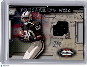 2002 Fleer Box Score Press Clippings Football—Jerry Rice #PC-JR —Very Good