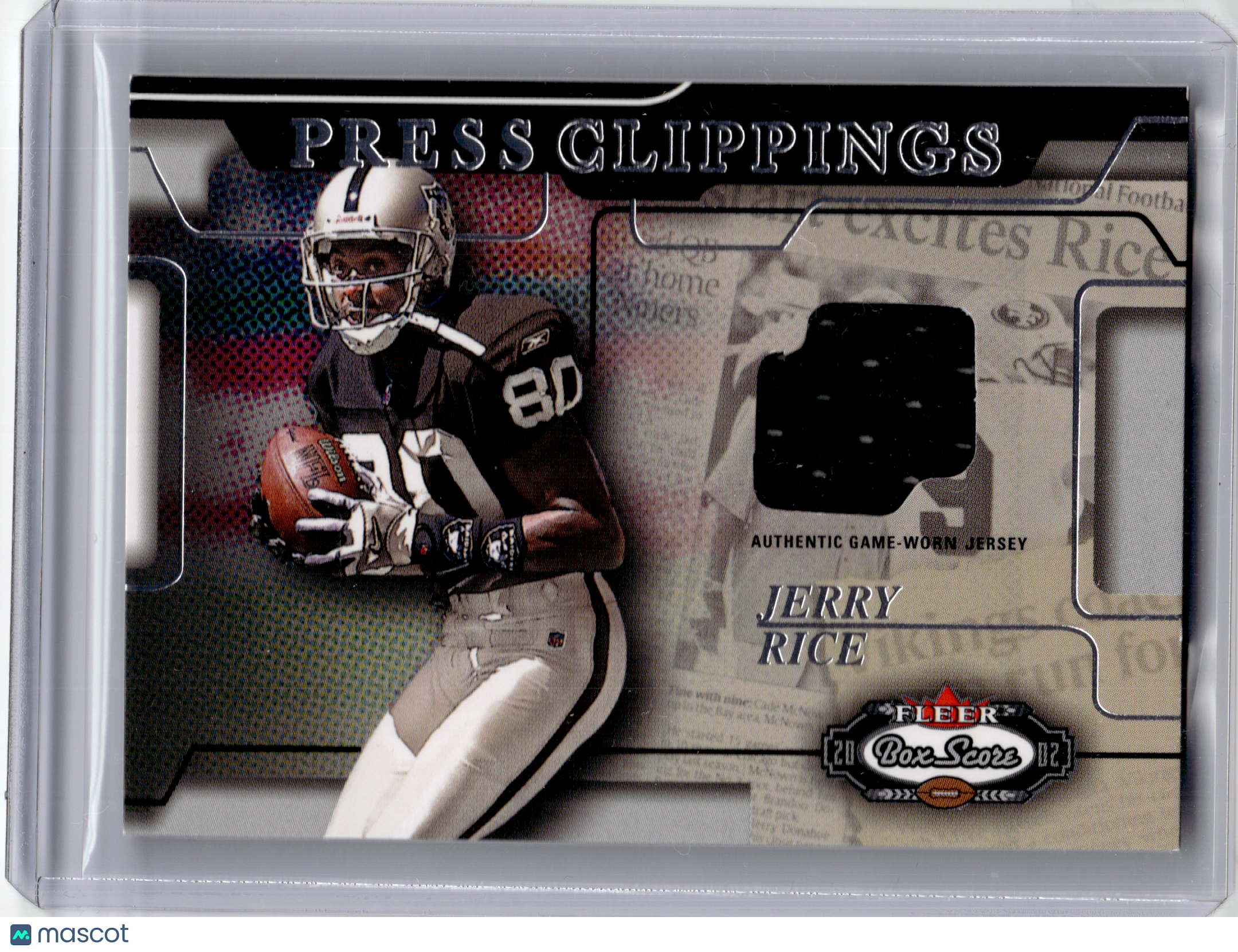 2002 Fleer Box Score Press Clippings Football—Jerry Rice #PC-JR —Very Good