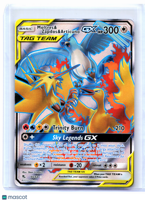 2019 Pokemon—Moltres & Zapdos & Articuno GX #66/68 Hidden Fates—Ultra Rare Holo