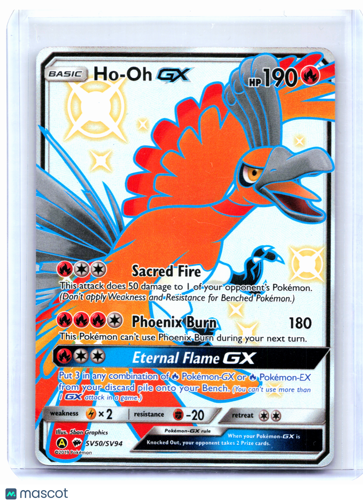 2019 Pokemon—Ho-Oh GX #SV50/SV94 Hidden Fates: Shiny Vault—Shiny Holo Rare
