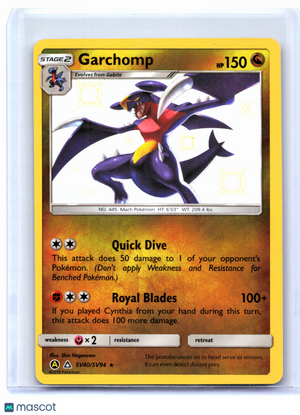 2019 Pokemon—Garchomp #SV40/SV94 Hidden Fates: Shiny Vault—Shiny Holo Rare