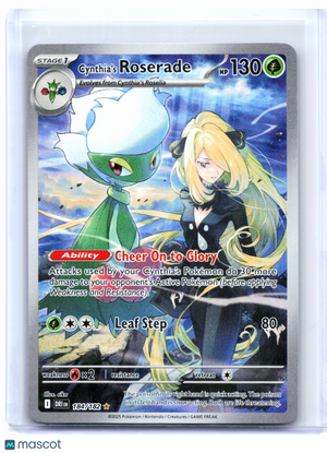 2025 Pokemon—Cynthia's Roserade #184/182 Destined Rivals—Illustration Rare Holo