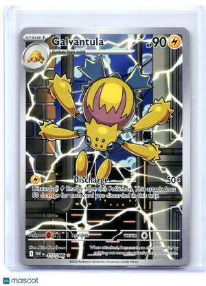 2025 Pokemon—Galvantula #117/086 White Flare—Illustration Rare Holo