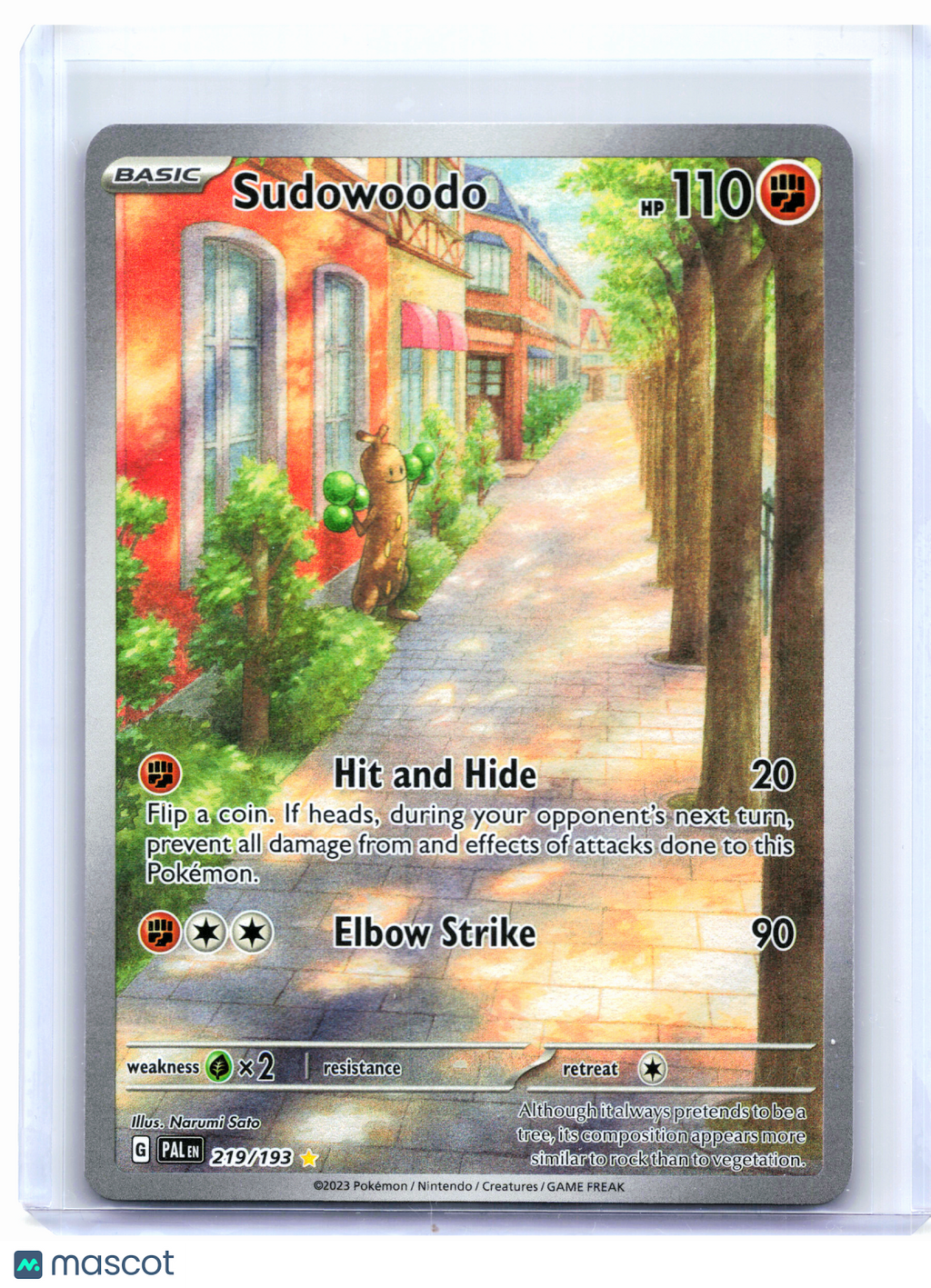 2023 Pokemon—Sudowoodo #219/193 Paldea Evolved—Illustration Rare Holo [LP]