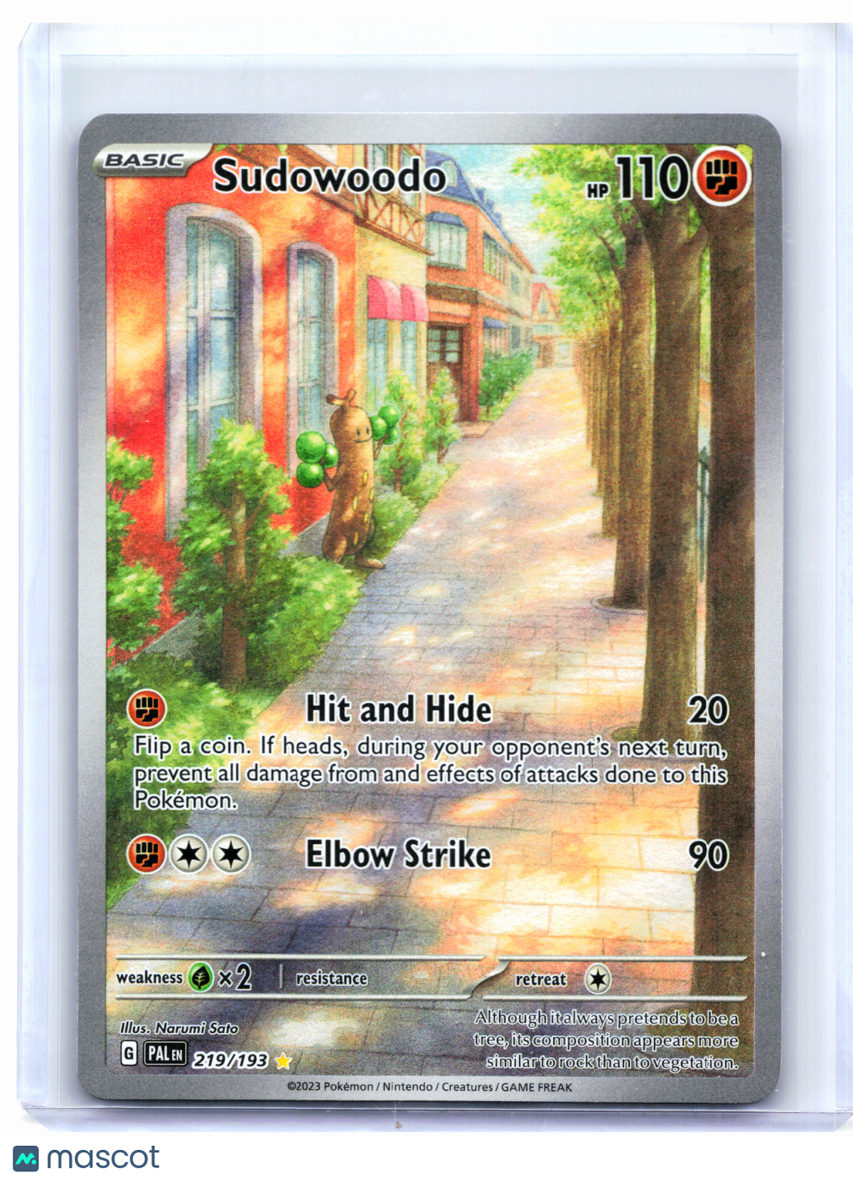 2023 Pokemon—Sudowoodo #219/193 Paldea Evolved—Illustration Rare Holo [LP]