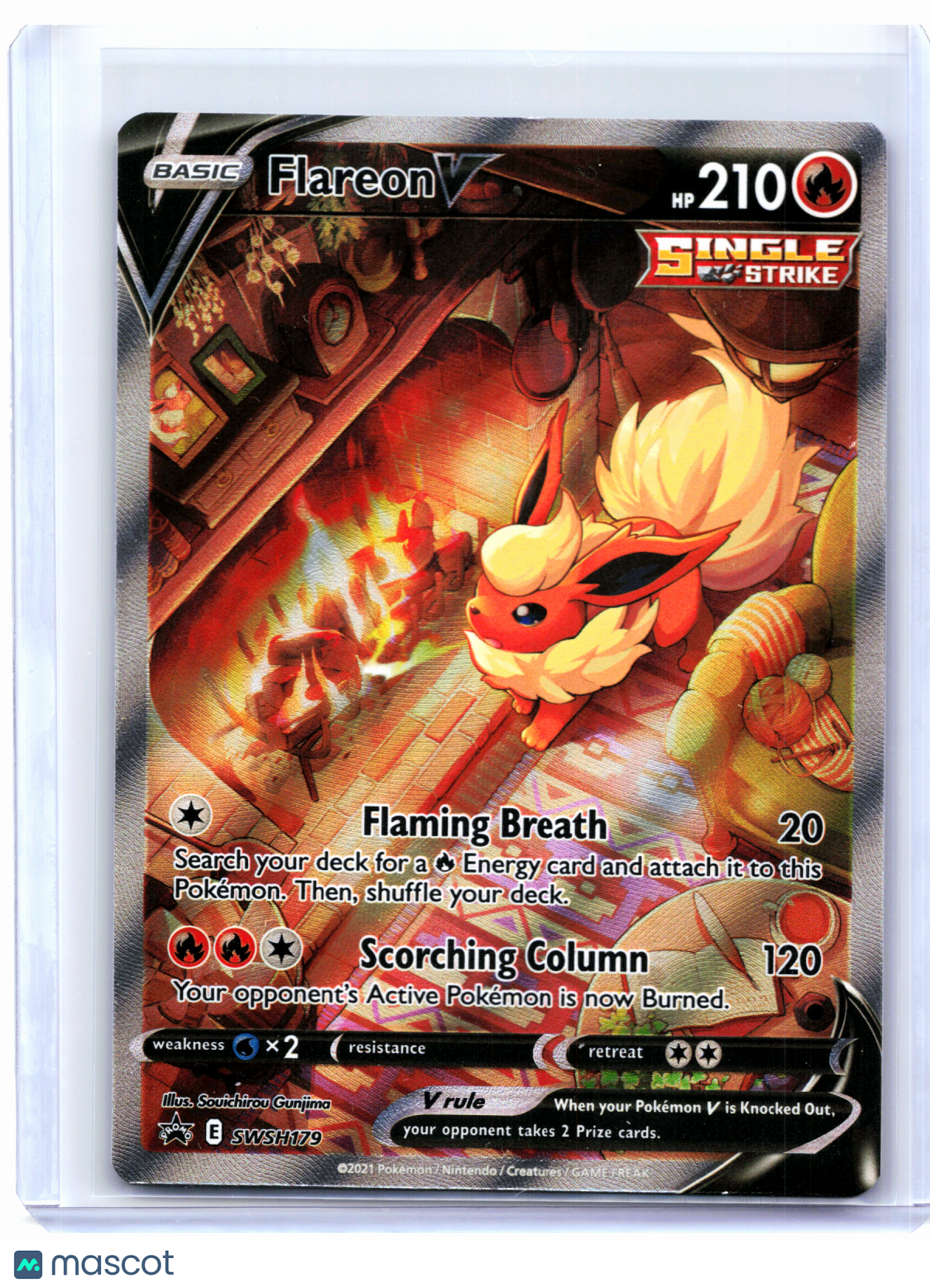 2021 Pokemon—Flareon V #SWSH179 Sword & Shield Promos—Black Star Promo Holo [LP]