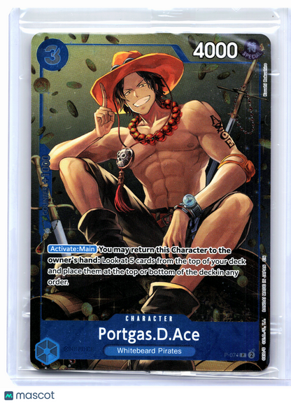 2026 One Piece—Portgas.D.Ace (Tin Pack Set Vol. 2) #P-074—Promo Foil [Sealed]