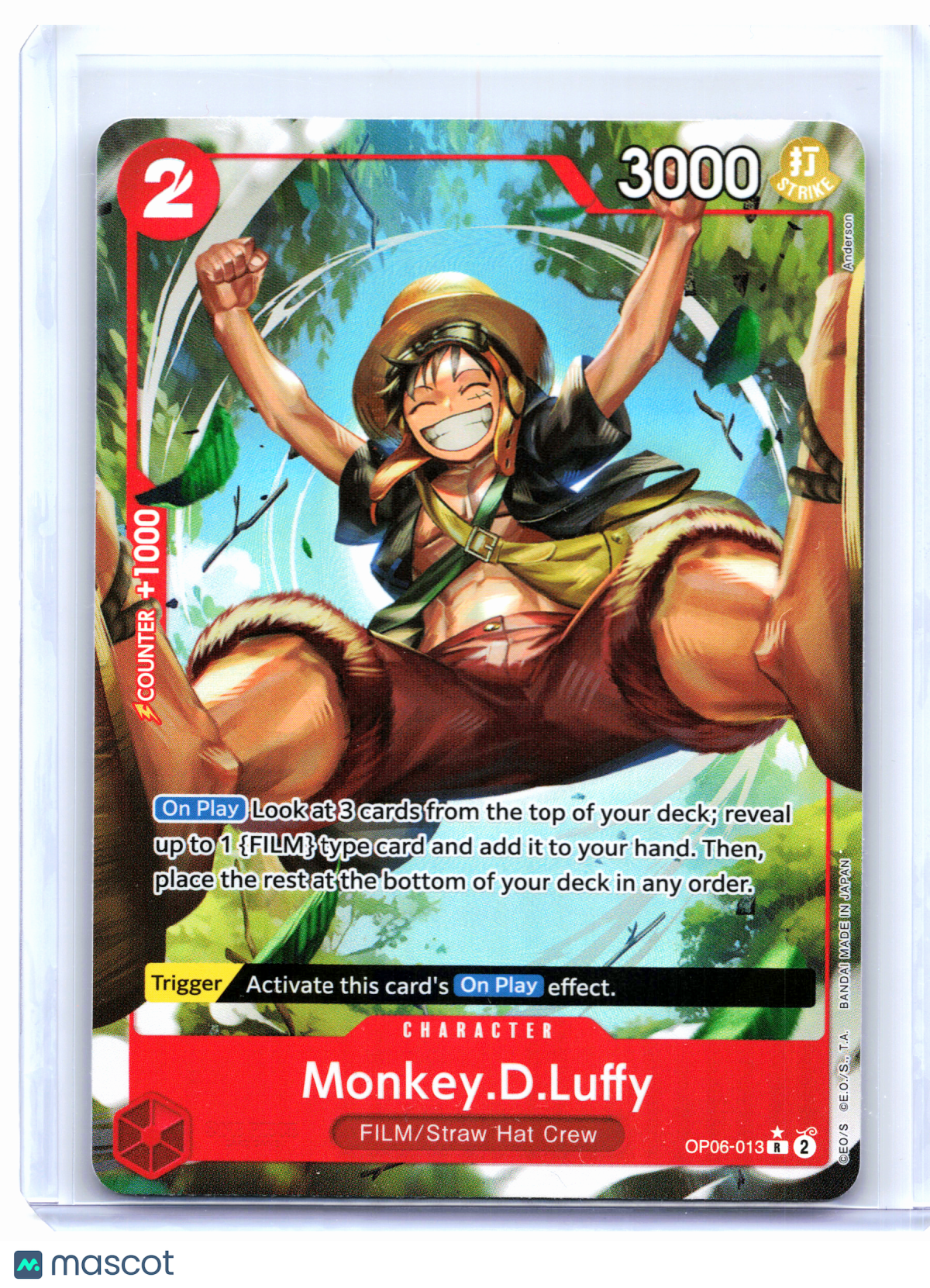 2024 One Piece—Monkey.D.Luffy (Alt Art) #OP06-013 Wings of the Captain—Rare Foil
