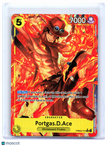 2025 One Piece—Portgas.D.Ace (Alt Art) #PRB02-018 The Best Vol. 2—Rare Foil