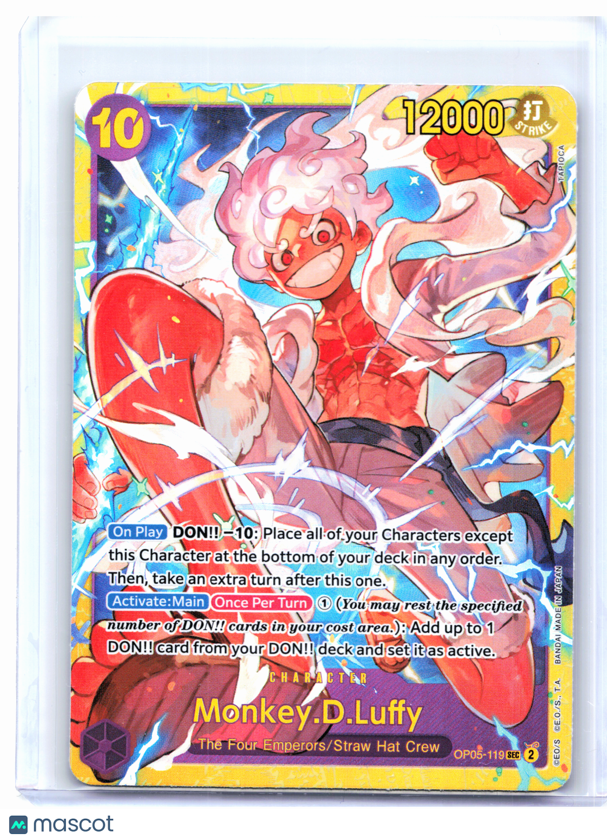 2023 One Piece—Monkey.D.Luffy #OP05-119 Awakening of the New Era—SEC Foil