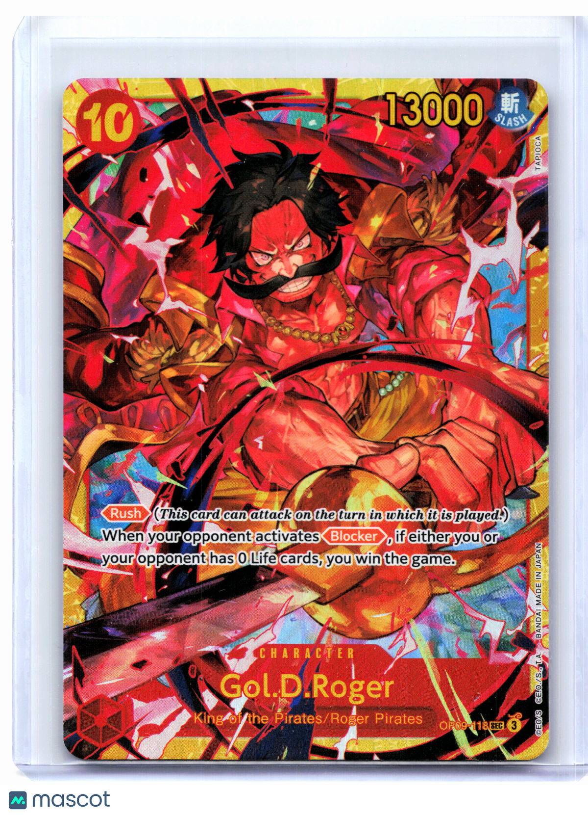 2024 One Piece—Gol.D.Roger #OP09-118 Emperors in the New World—Secret Rare Foil