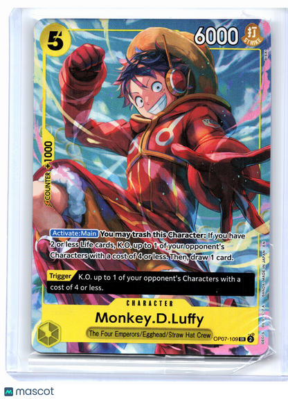 2024 One Piece—Monkey.D.Luffy #OP07-109 500 Years in the Future—SR Foil [Sealed]