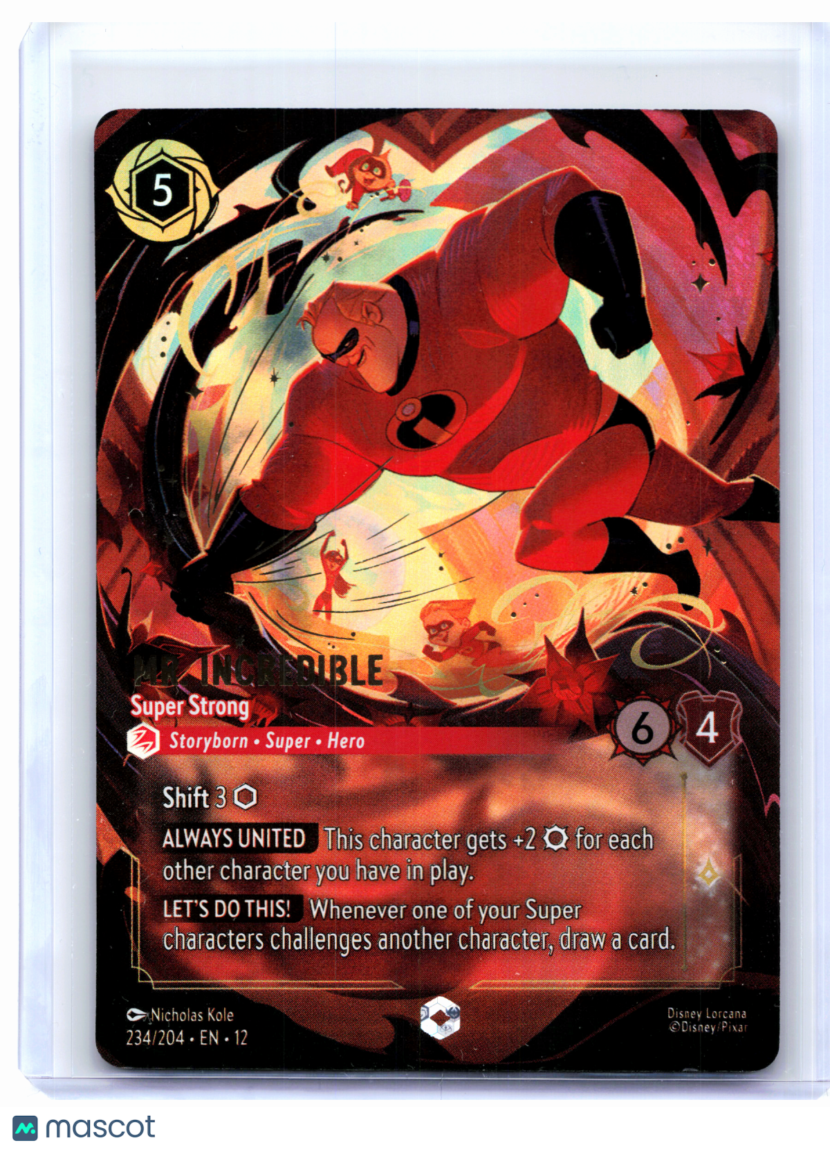 2026 Lorcana—Mr. Incredible - Super Strong #234/204 Wilds Unknown—Enchanted Foil