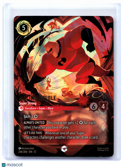 2026 Lorcana—Mr. Incredible - Super Strong #234/204 Wilds Unknown—Enchanted Foil