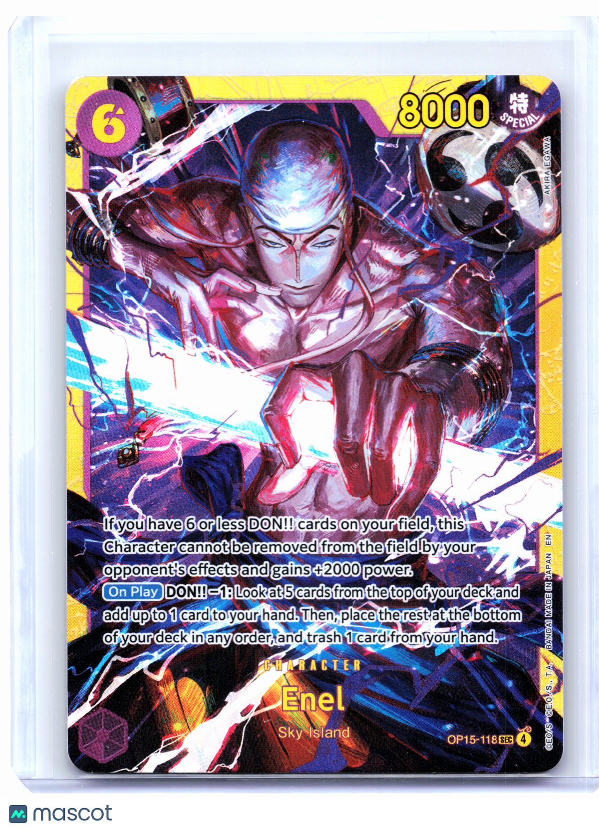 2026 One Piece—Enel #OP15-118 Adventure on Kami's Island—Secret Rare Foil