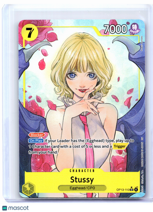 2025 One Piece—Stussy (Alt Art) #OP13-110 Carrying On His Will—Super Rare Foil
