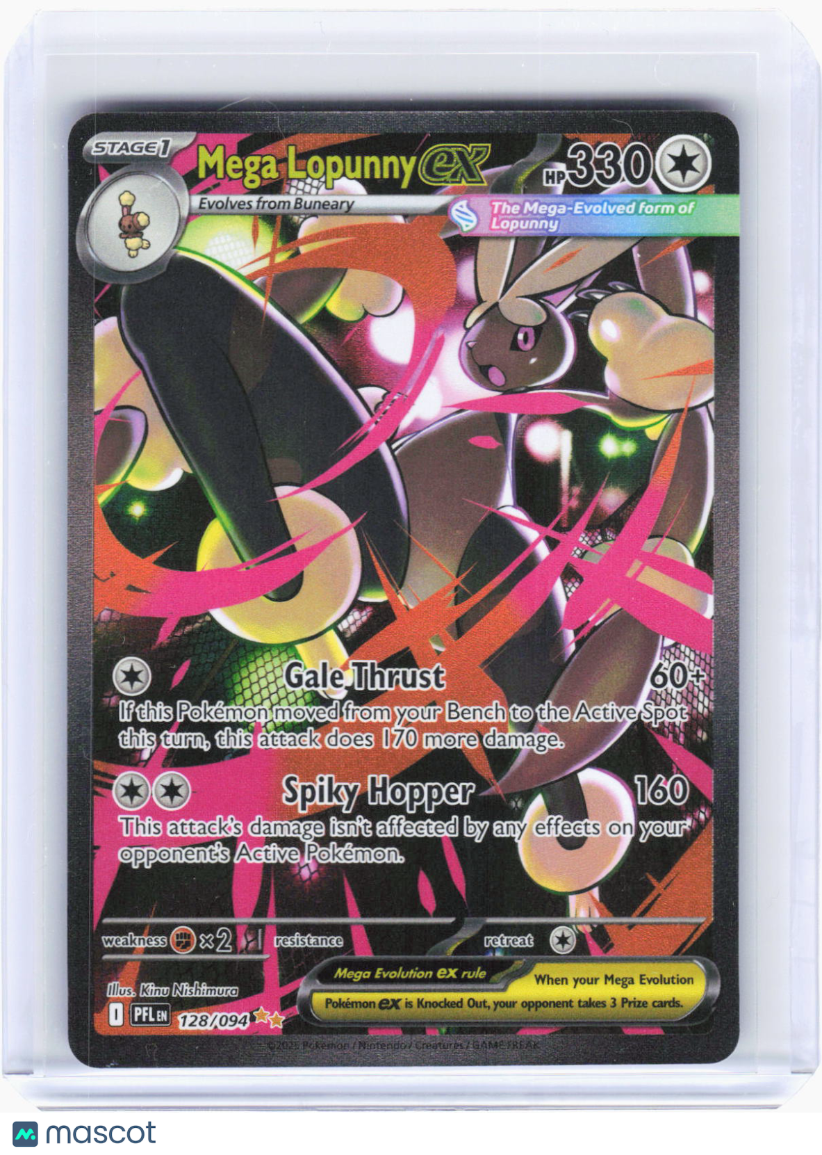 2025 Pokemon—Mega Lopunny ex #128/94 Phantasmal Flames—SIR Holo