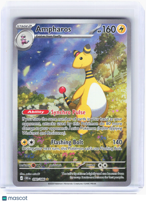 2026 Pokemon—Ampharos #90/86 Chaos Rising—Illustration Rare Foil