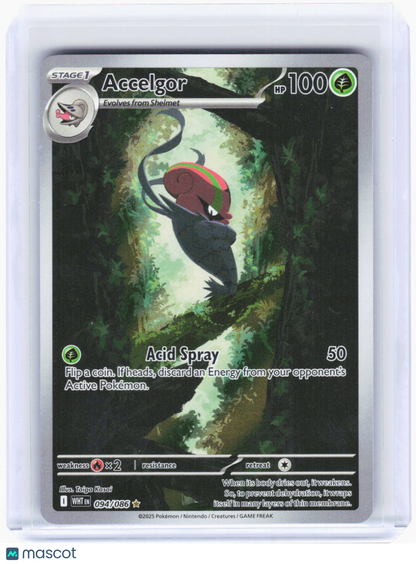 2025 Pokemon—Accelgor #94/86 White Flare—Illustration Rare Foil