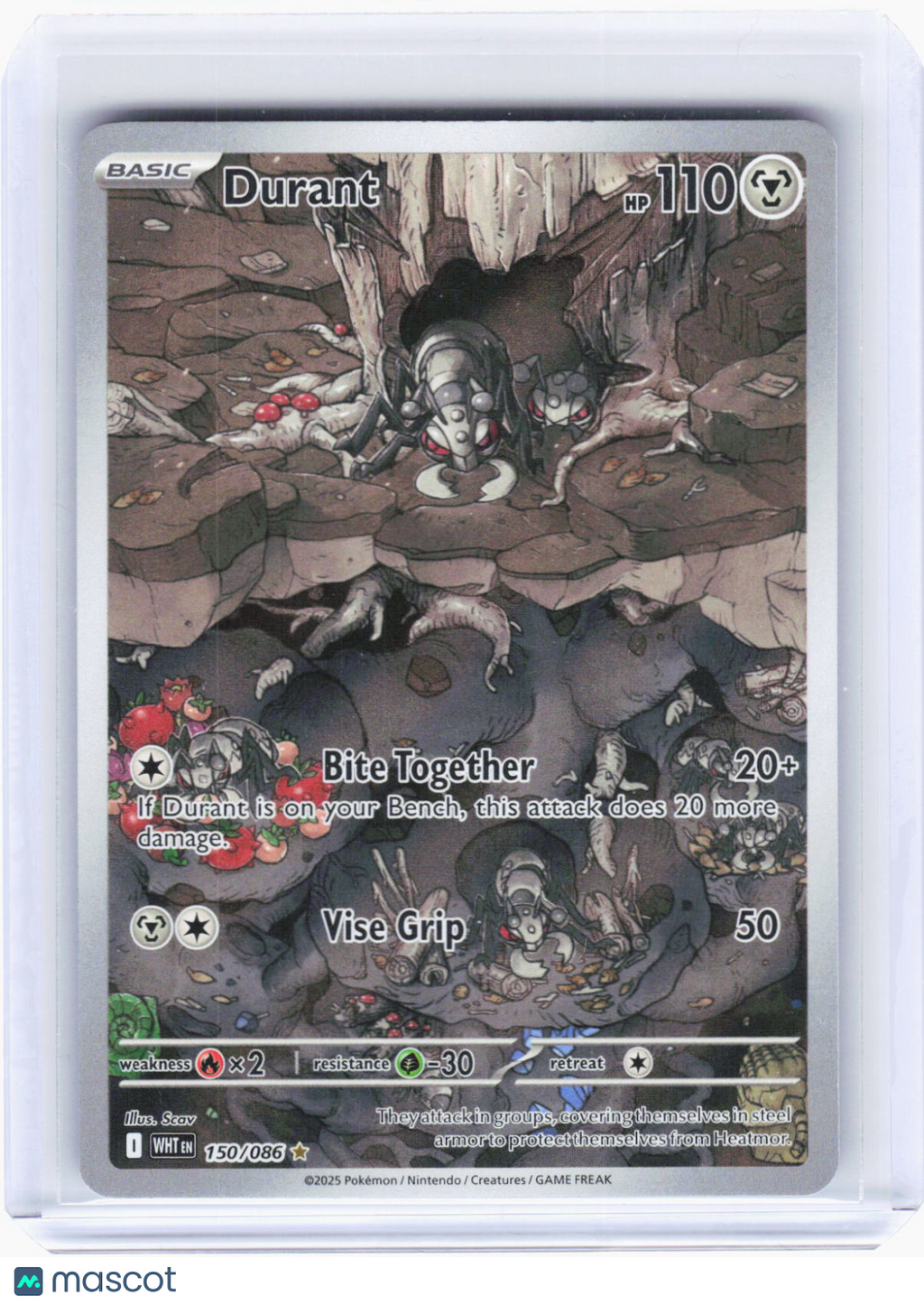 2025 Pokemon—Durant #150/86 White Flare—Illustration Rare Foil