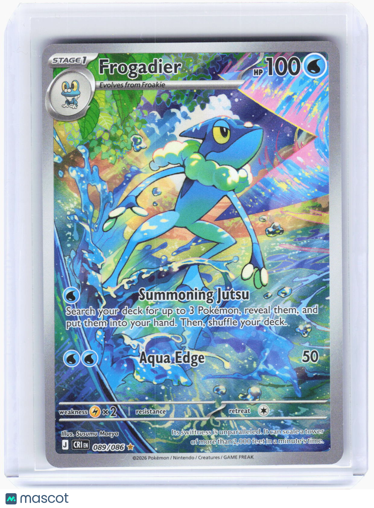 2026 Pokemon—Frogadier #89/86 Chaos Rising—Illustration Rare Foil