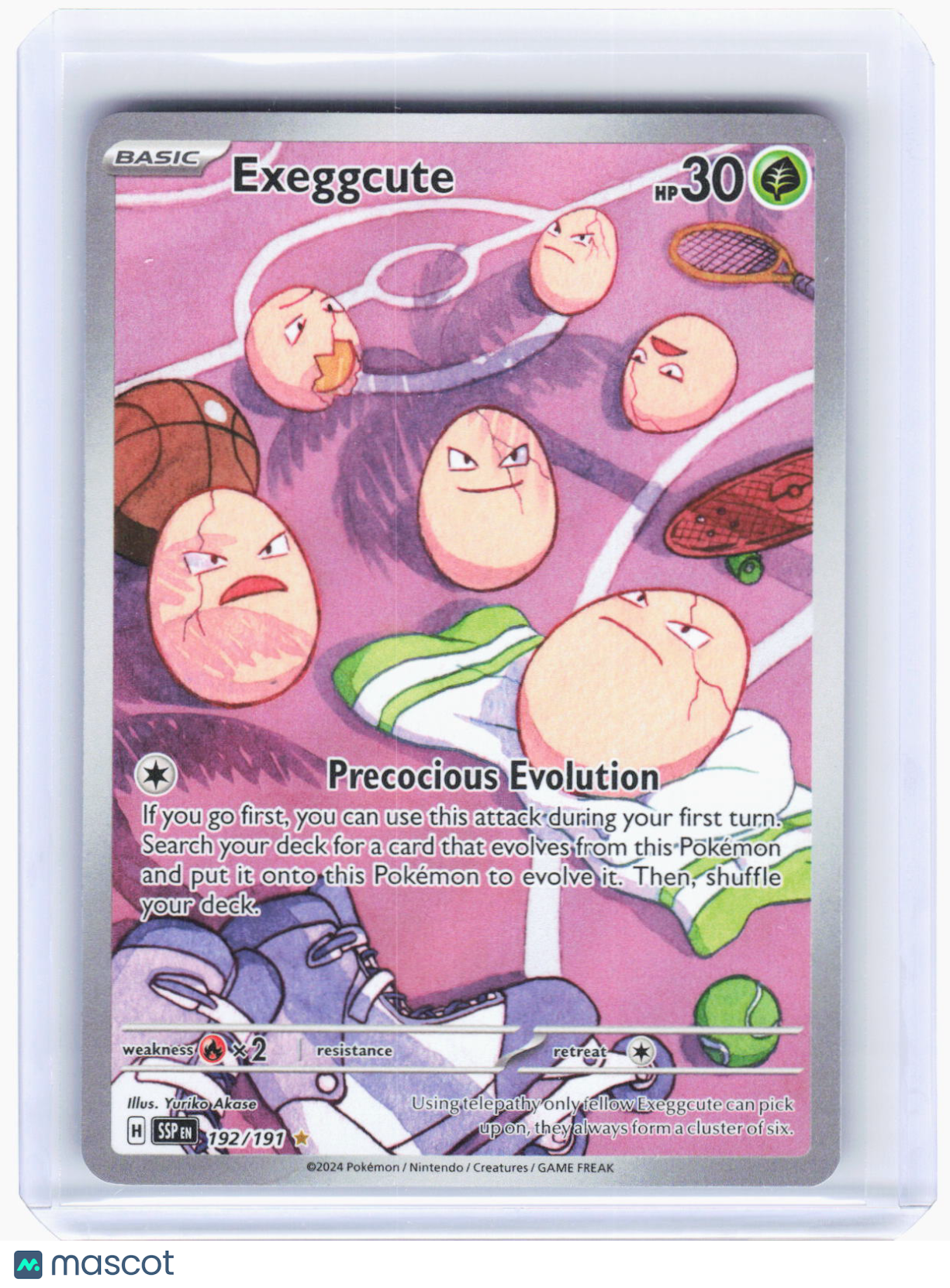 2024 Pokemon—Exeggcute #192/191 Surging Sparks—Illustration Rare Foil