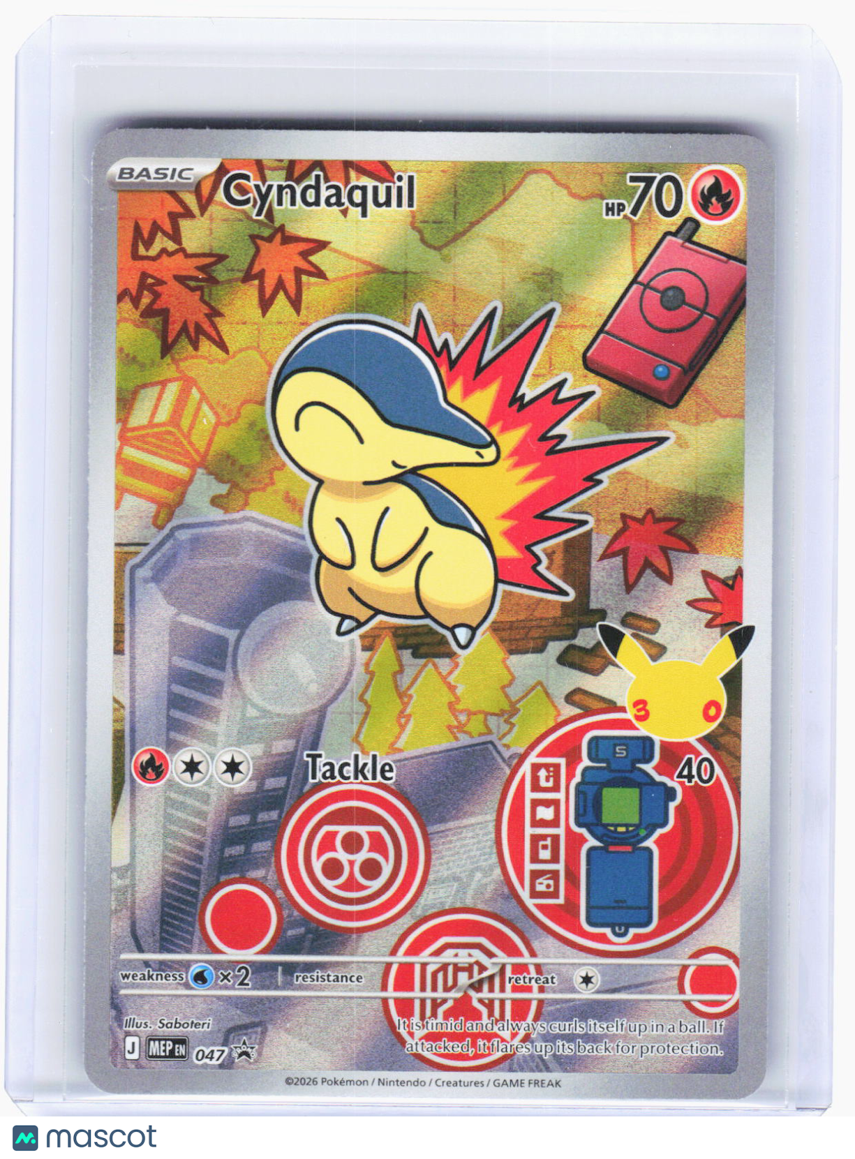 2026 Pokemon—Cyndaquil #047 Mega Evolution Promo Cards—Black Star Promo Foil