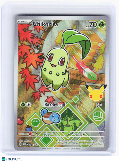 2026 Pokemon—Chikorita #046 Mega Evolution Promo Cards—Black Star Promo Foil