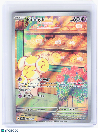 2023 Pokemon—Fidough #213/198 Scarlet & Violet Base Set—Illustration Rare Foil