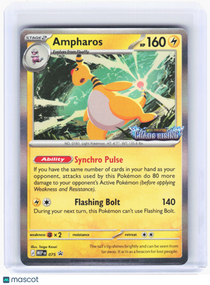 2026 Pokemon—Ampharos #075 Mega Evolution Promo—Black Star Promo Foil