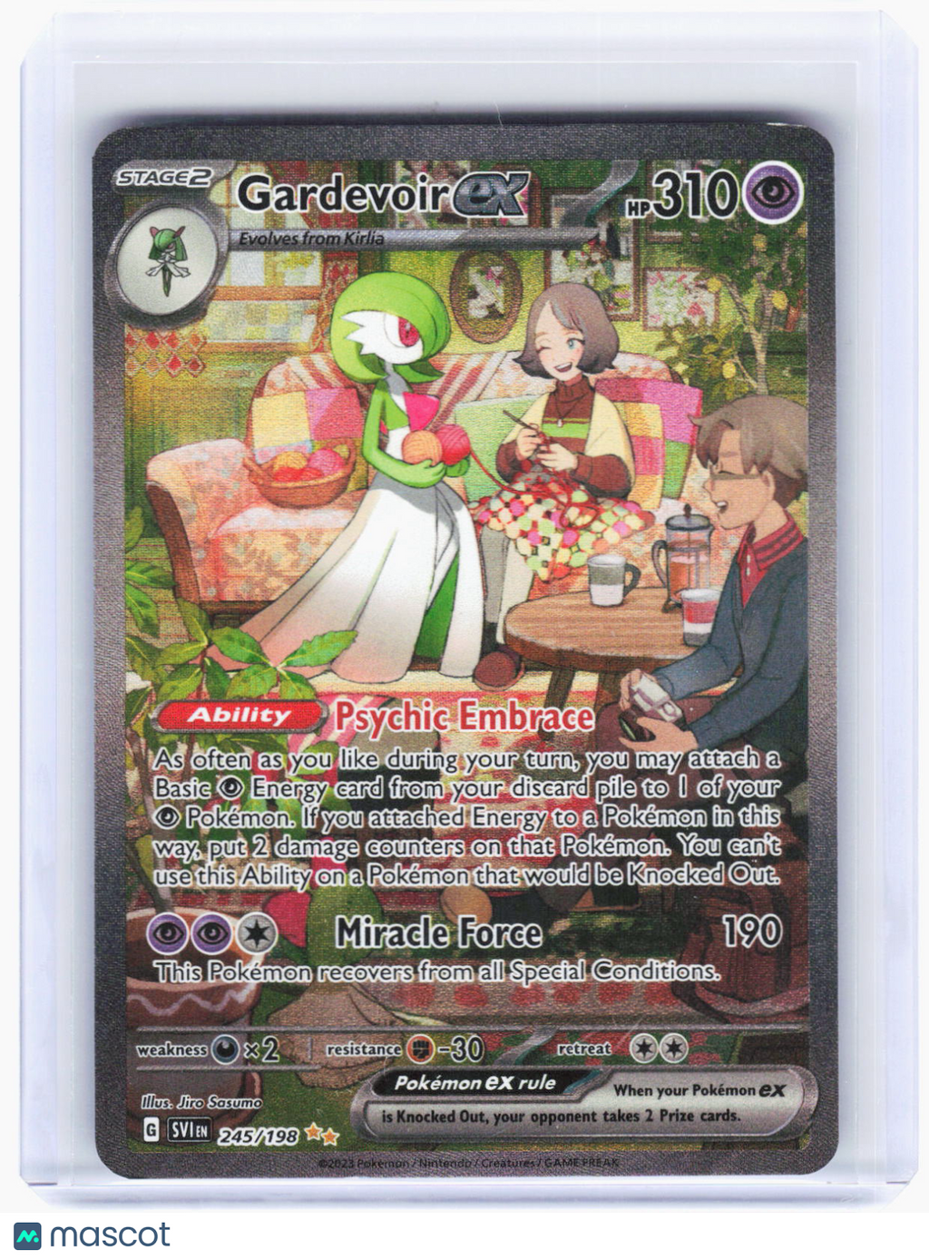 2023 Pokemon—Gardevoir ex #245/198 Scarlet & Violet Base Set—SIR Holo