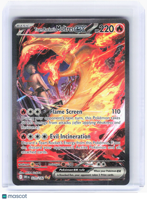 2025 Pokemon—Team Rocket's Moltres ex #229/182 Destined Rivals—SIR Holo