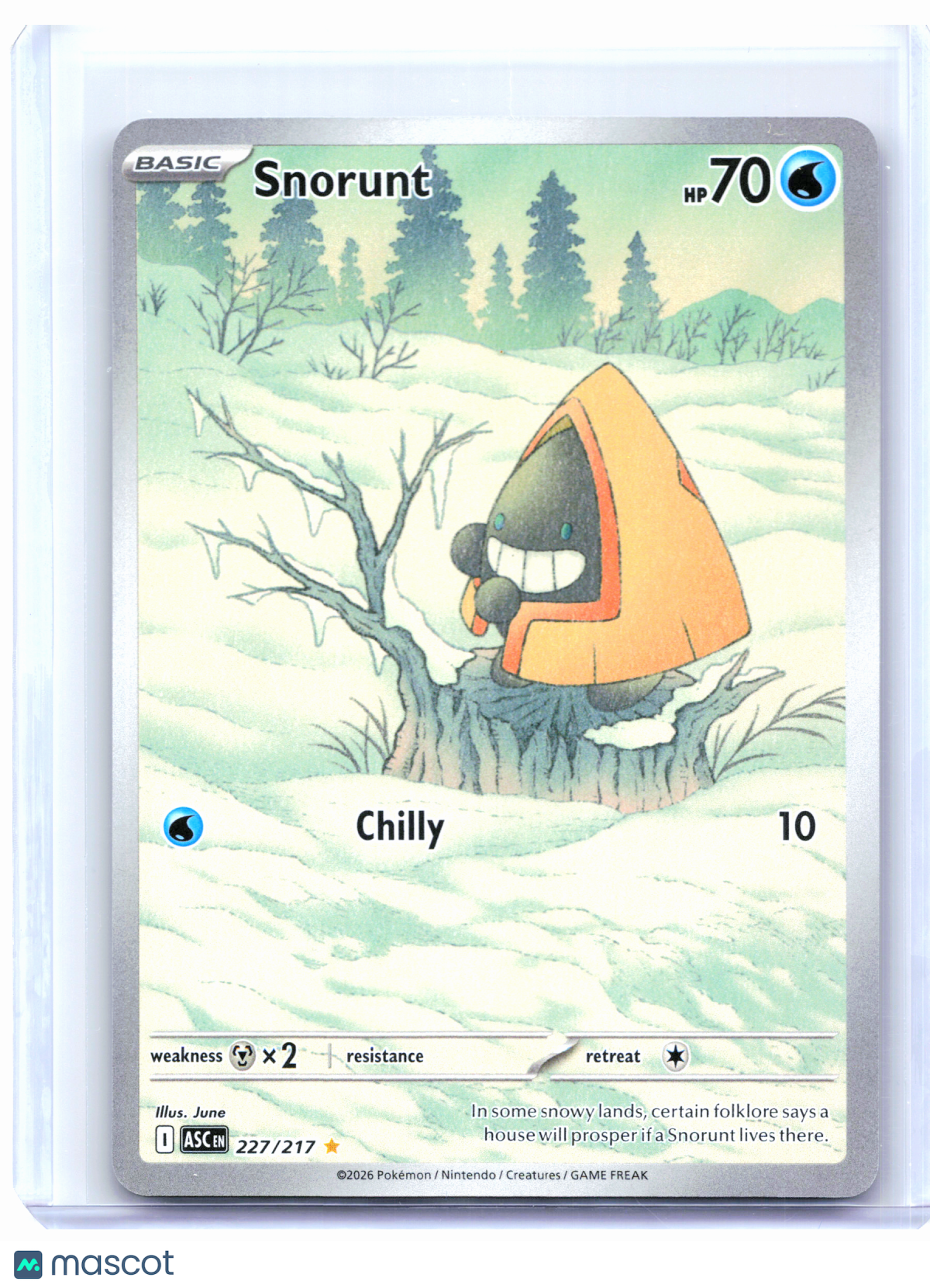 2026 Pokemon—Snorunt #227/217 Ascended Heroes—Illustration Rare Holo