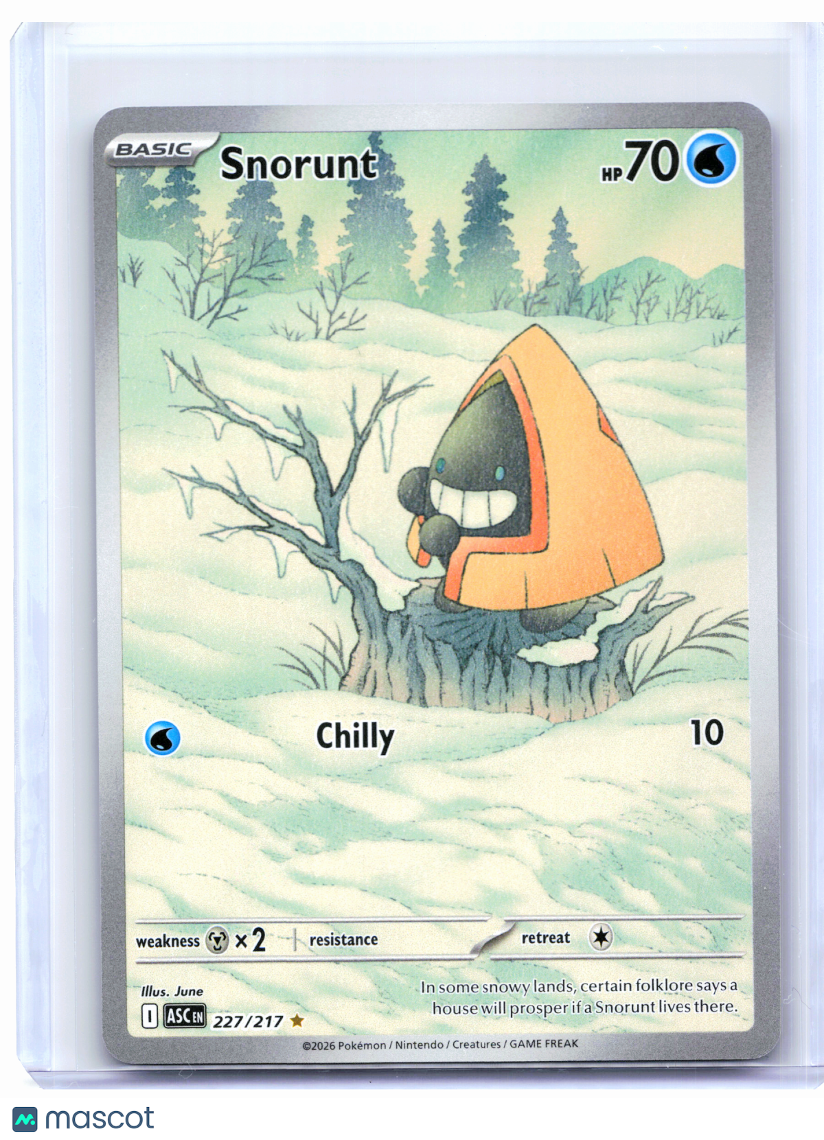2026 Pokemon—Snorunt #227/217 Ascended Heroes—Illustration Rare Holo