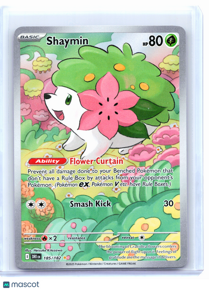 2025 Pokemon—Shaymin #185/182 Destined Rivals—Illustration Rare Holo