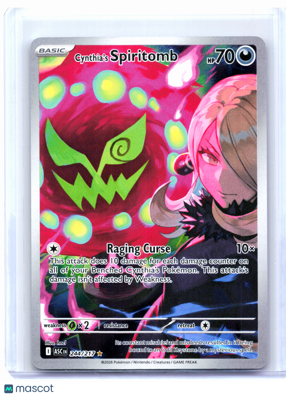 2026 Pokemon—Cynthia's Spiritomb #244/217 Ascended Heroes—Illustration Rare Holo
