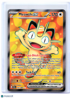 2026 Pokemon—Meowth ex #107/088 Perfect Order—Ultra Rare Holo