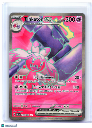 2023 Pokemon—Tinkaton ex #240/193 Paldea Evolved—Ultra Rare Holo