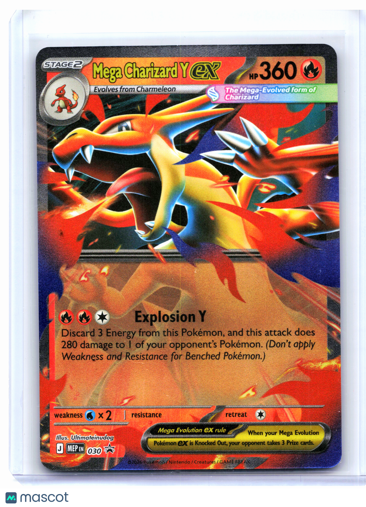 2026 Pokemon—Mega Charizard Y ex #030 Mega Evolution Promo—Black Star Promo Holo