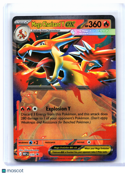 2026 Pokemon—Mega Charizard Y ex #030 Mega Evolution Promo—Black Star Promo Holo