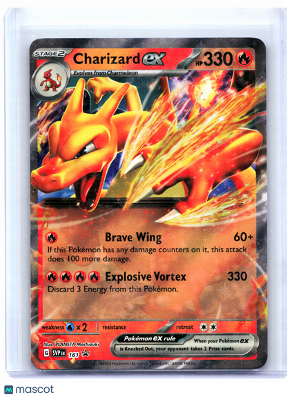2024 Pokemon—Charizard ex #161 Scarlet & Violet Promo—Black Star Promo Holo