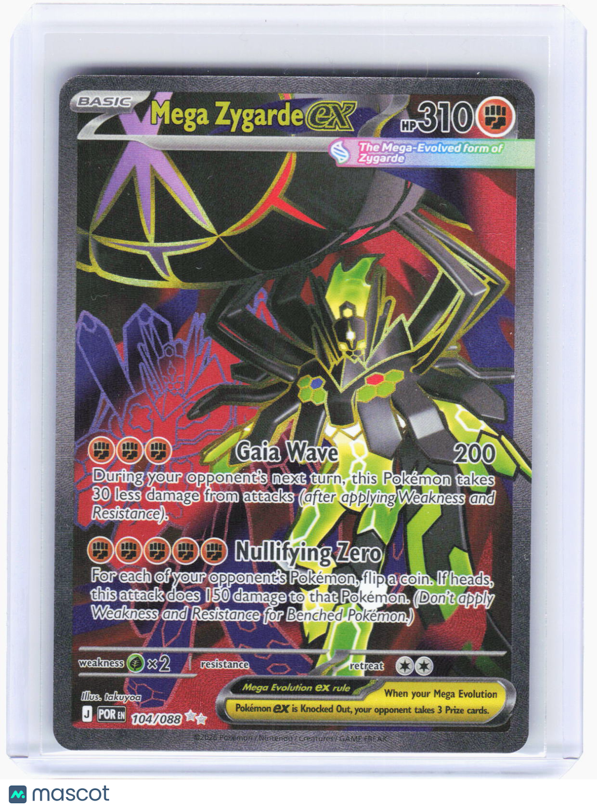 2026 Pokemon—Mega Zygarde ex #104/88 Perfect Order—Ultra Rare Foil