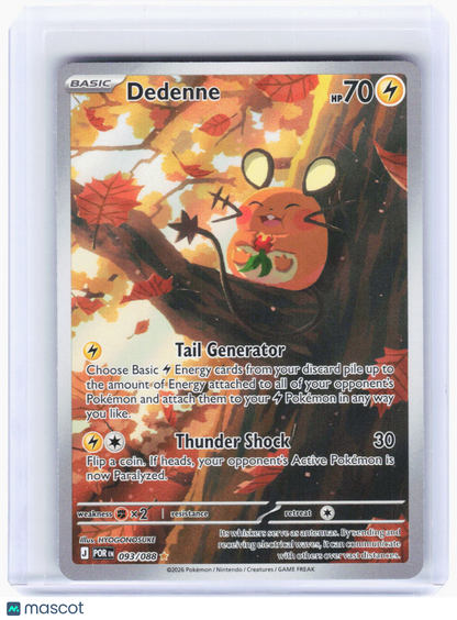 2026 Pokemon—Dedenne #93/88 Perfect Order—Illustration Rare Foil