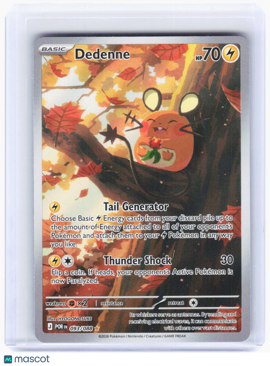 2026 Pokemon—Dedenne #93/88 Perfect Order—Illustration Rare Foil