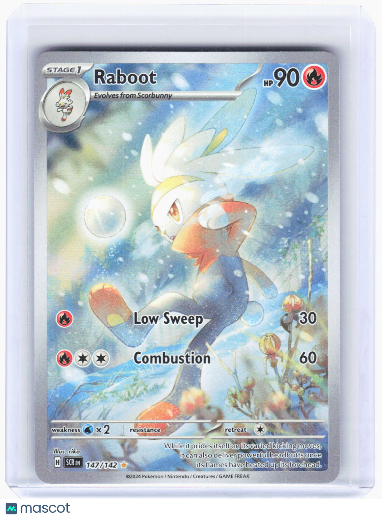 2024 Pokemon—Raboot #147/142 Stellar Crown—Illustration Rare Foil